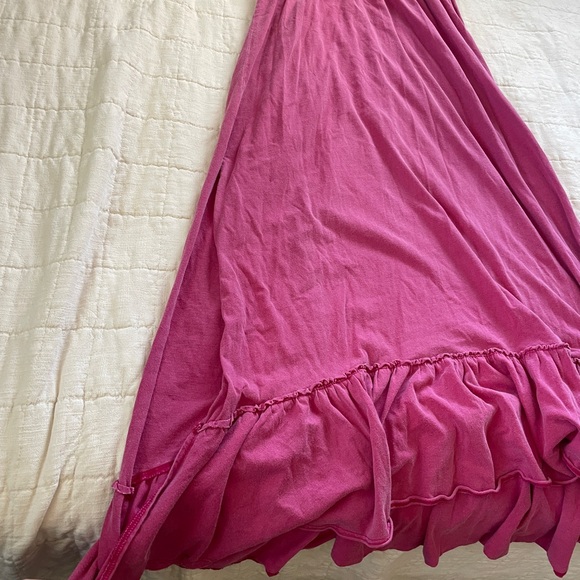 Anthropologie Daily Practice Poppy Ruffled Pink Midi / Maxi Dress • Size: S - Picture 4 of 10